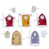 1Set Dollhouse Miniature Fluorescent Fairy Elf Door Window Model House Furniture Decor Toy