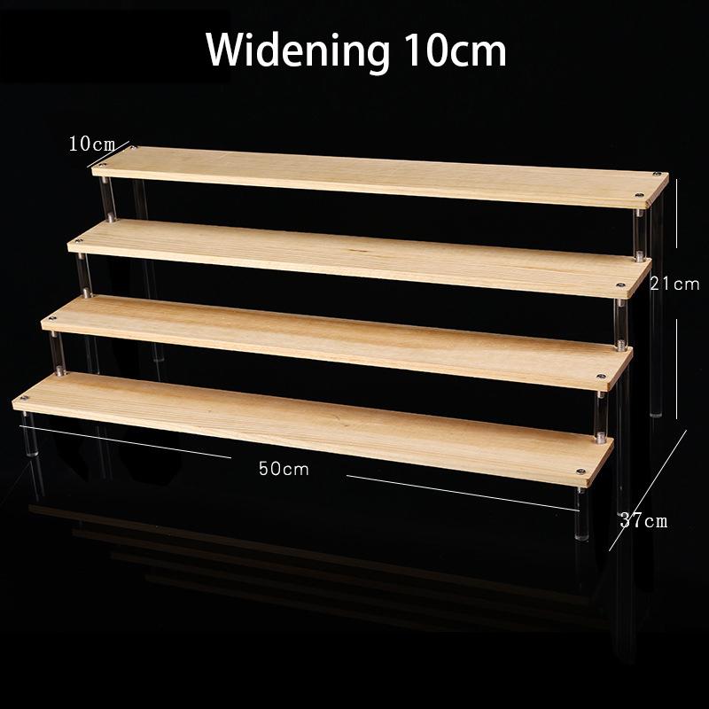 Clear Acrylic Soild Wood Display Stand for Amiibo Funko POP Figures,Cupcake Cosmetic Nail Polish Jewelry for Display Riser Shelf