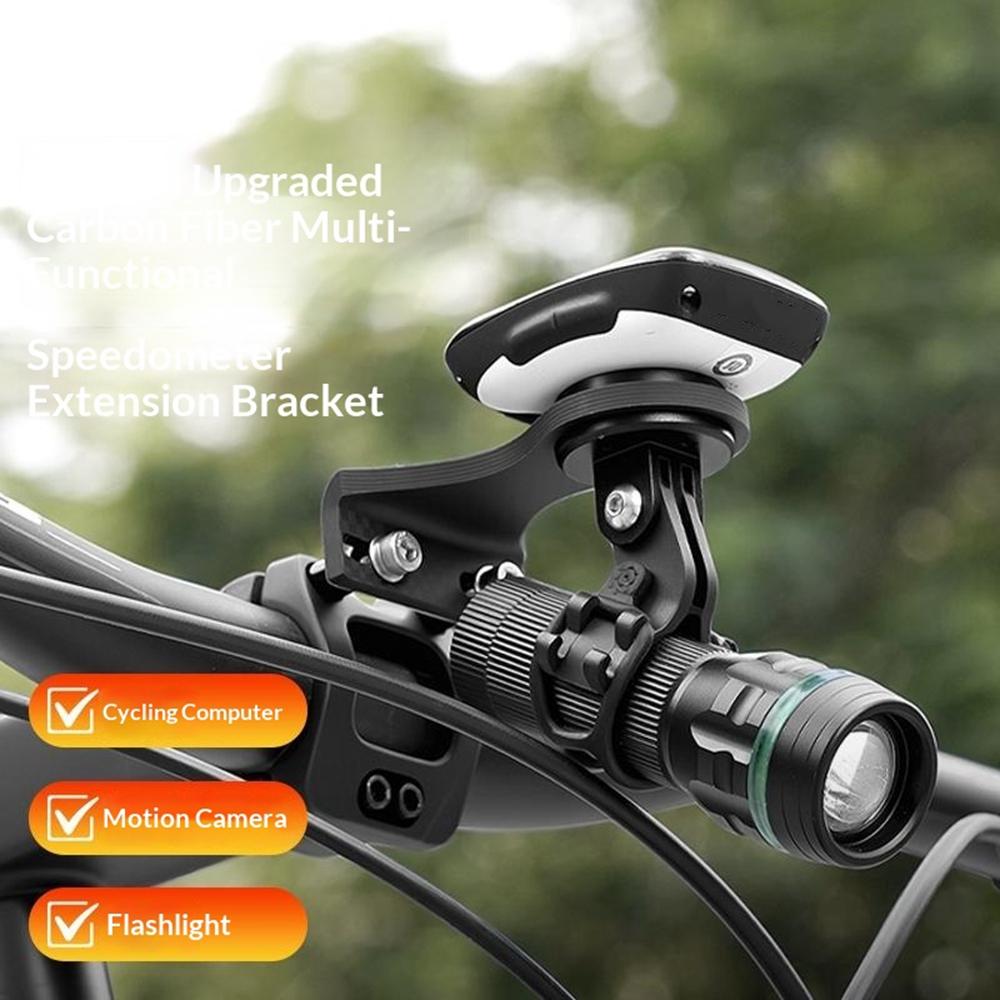 GUB 693 Multi-Functional Carbon Fiber Bike Computer Extension Mount for Garmin Cateye Wahoo Bryton Magene