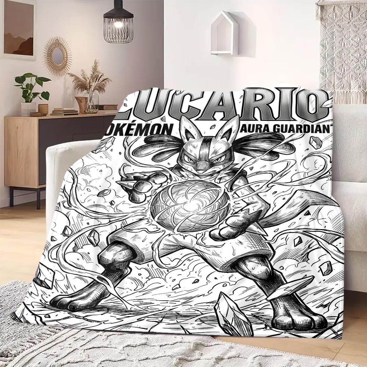 

PokeMon Anime Print Blanket Warm Comfortable Flannel Blanket Suitable for Bedrooms, Sofas, Beds, Chairs, Picnics, Travel 75x90cm
