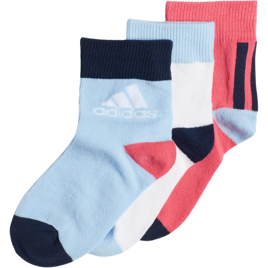 

Adidas Socks 3 Pack Natural Pink/white/brilliant Blue Kids ED8618 S