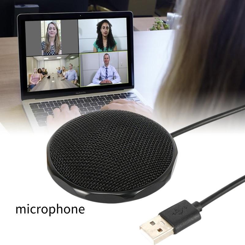 Usb Microphone 360 Degree Omnidirectional Design For Remote Office And Meetings