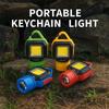 Portable Outdoor Flashlight Keychain Rechargeable LED Mini Light Keychain  Camping