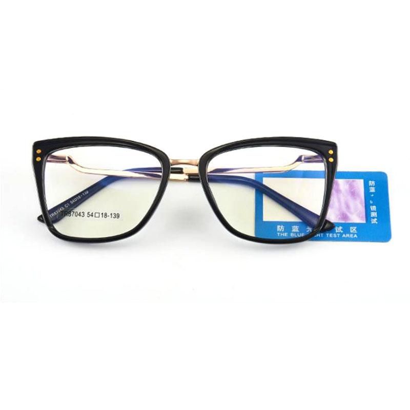 Luxury Brand Square Myopia Glasses Khaki Eyeglasses Frame Women Office Anti Blue Light Computer Glasses TR90
