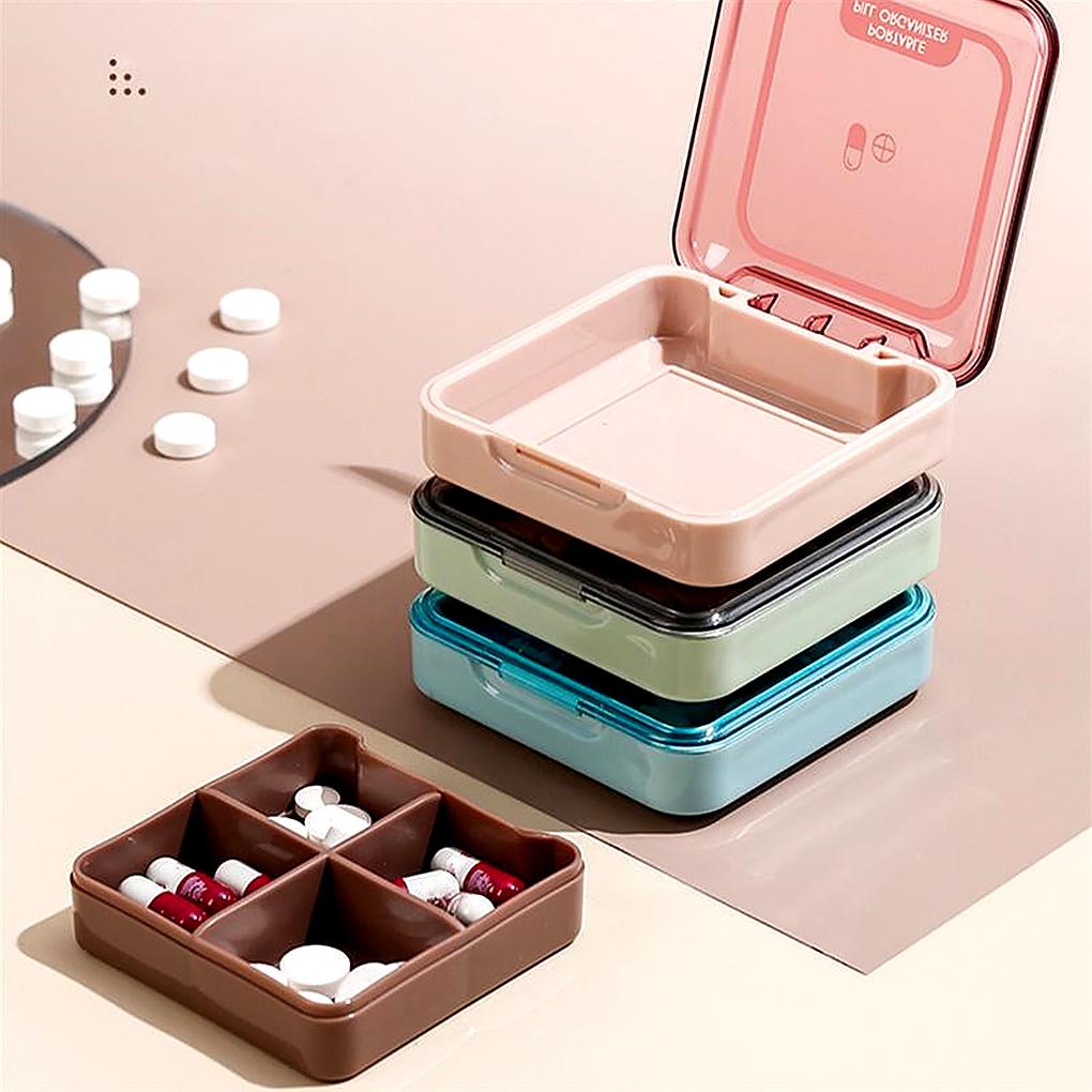 Pill Box Portable Tablet Container Moisture-proof Pills Dispenser Daily Travel Indoor Outdoor Organizer for Pocket
