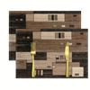 Modern Geometric Wood Grain Placemat Simple Waterproof Dining Table Mat Light Luxury Insulated Placemat
