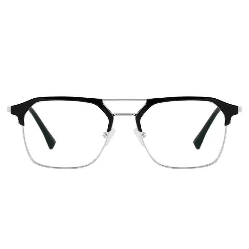 Pc Anti-Ultraviolet Photosensitive Color-Changing Square Glasses Popular Anti-Blue Light Men And Women Can Be Equipped With Degree Color-Changing