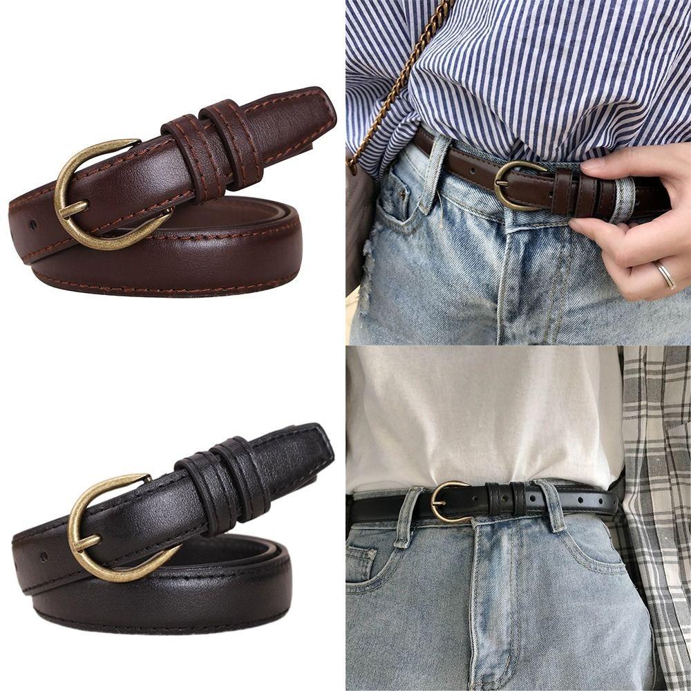 PU Women Waistband Retro Style Trouser Dress Belts New Pin Buckle Waistband  Women
