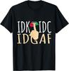 IDK IDC IDGAF Tshirt Colorful Lips Design Sarcastic T-Shirt