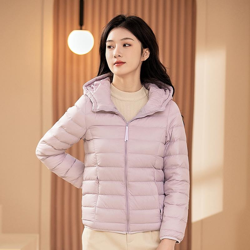 Down Jacket Women's High-end New Short Light and Thin Thickened Warm Slim Duck Down Fashion Coat