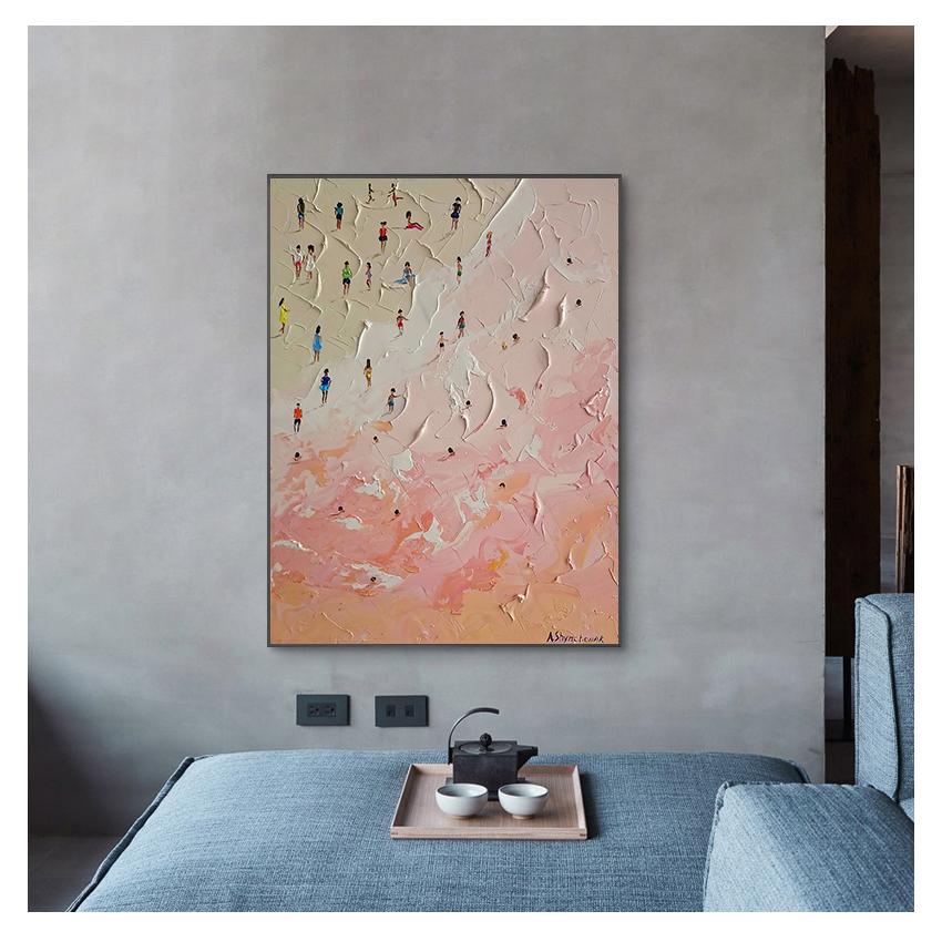 Seascape Knife Painting Oil Painting Poster The Picture On the Wall Pictures For Living Room  Canvas Painting Summer Beach