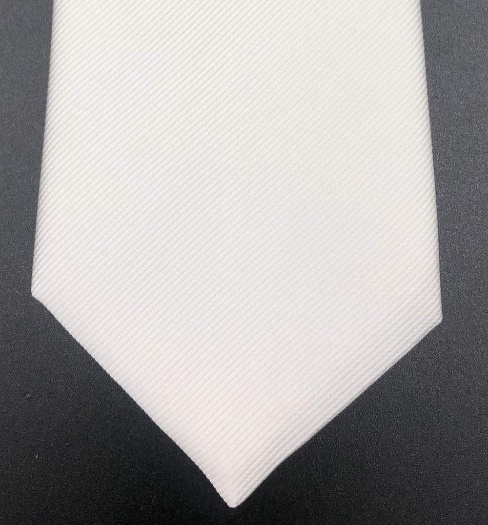 [Access Point] Formal Silk 100% Plain White Tie (Long Size)