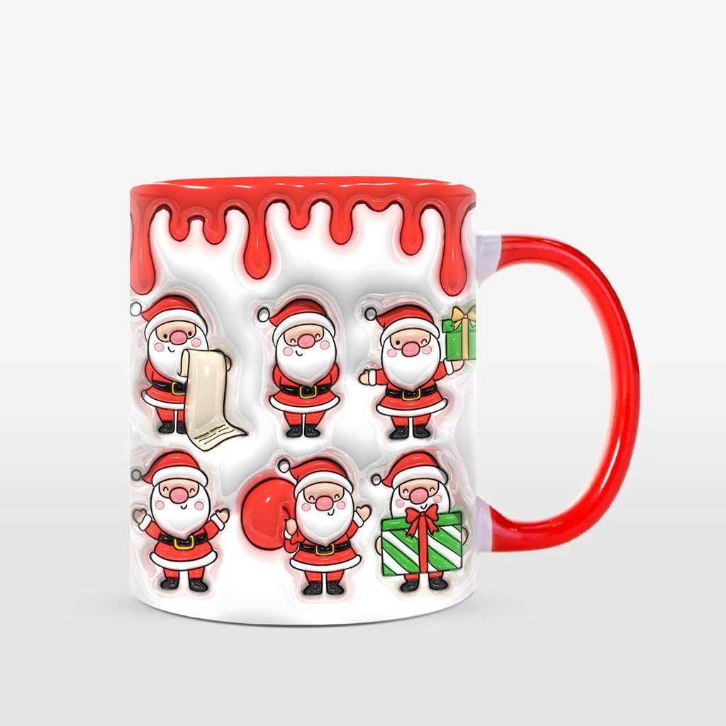 3D Christmas Christmas Ceramic Coffee Mug Tree Yeti Coffee Tea Cup Old Man