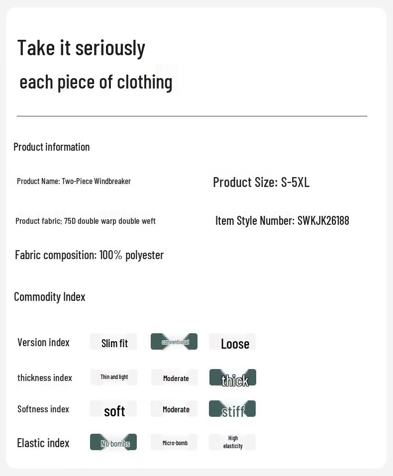 EASTERN CAMEL Unisex 3-in-1 Outdoor Windbreaker Jacket