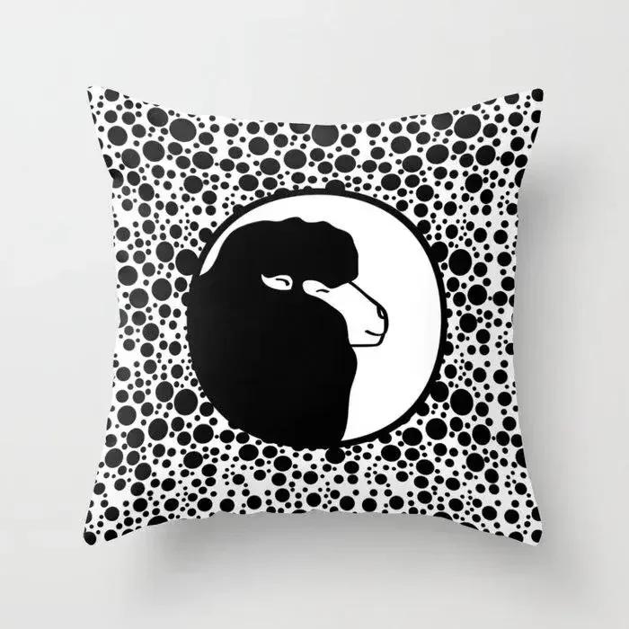 Cushion Cover Cartoon Sheep Peach Pillow   Home Decor Moda