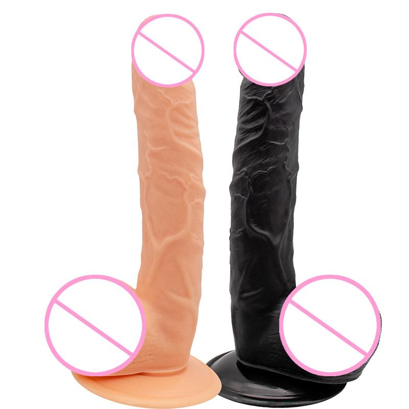 Velké a malé dildo s přísavkou Manuální dildo Tenké dildo Mužský ženský masturbátor