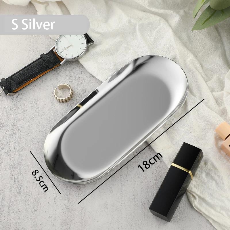 Modern Simple Stainless Steel Metal Water Drop Multi-shape Snack Tray Storage Jewelry Storage Metal Decoration Storage Organizer