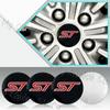4Pcs 56mm Car Styling ST Logo Emblem Wheel Center Hub Cap Rim Hub Dustproof Cover Sticker For Ford ST Fiesta Mustang Shelby GT
