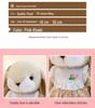 Floral Dress Bunny Plush Toy: Long-Eared Rabbit Sleep Companion & Birthday Gift