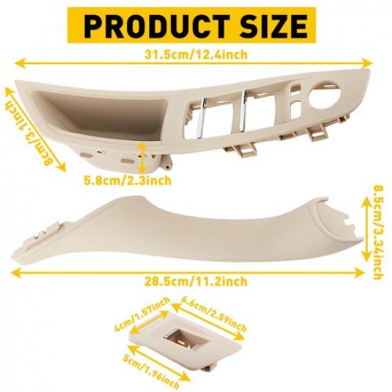 Inner Door Panel Handle Pull Trim Cover For 2010-2016 BMW 520i 528i 530i 535i EV