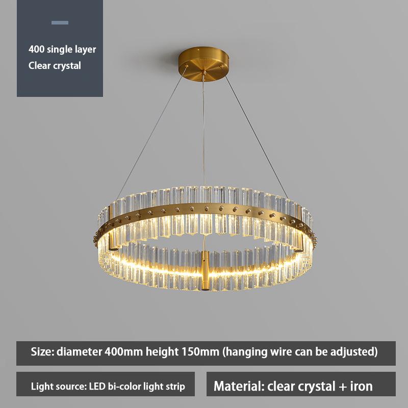Modern LED Chandeliers for Living Room Ring Crystal Light Chandelier Dining Room Cristal Hanging Lamp Lustre Luminaires Fixtures