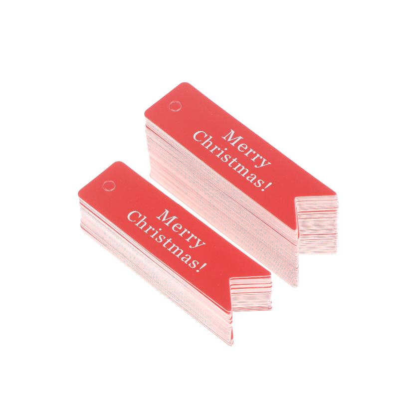 100Pcs Christmas Gift Tags Holiday Present Labels With Merry Christmas Lettering Design Decorative Hanging Tags
