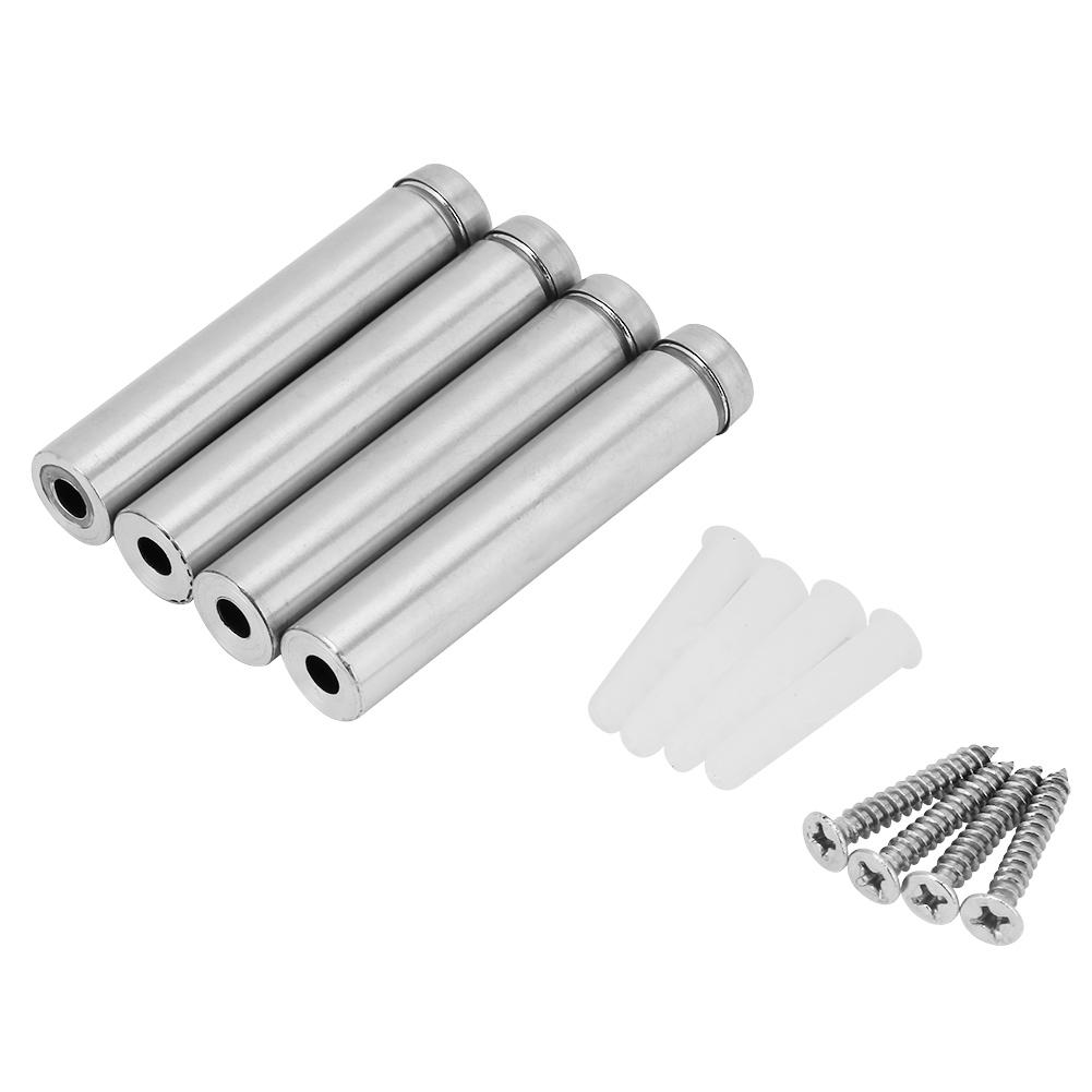 

4pcs Stainless Steel 12*60 12*80mm Advertising Nail Hollow Glass Standoff Holder Type 2