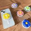 Korean Cute 3D Silicone Flower For Magsafe Magnetic Phone Griptok Grip Tok Stand For iPhone Wireless Charging Holder Finger Ring