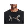 Under Armour Loose Fit Printed Crew Neck T-Shirt Men Tops Black 1366017-001