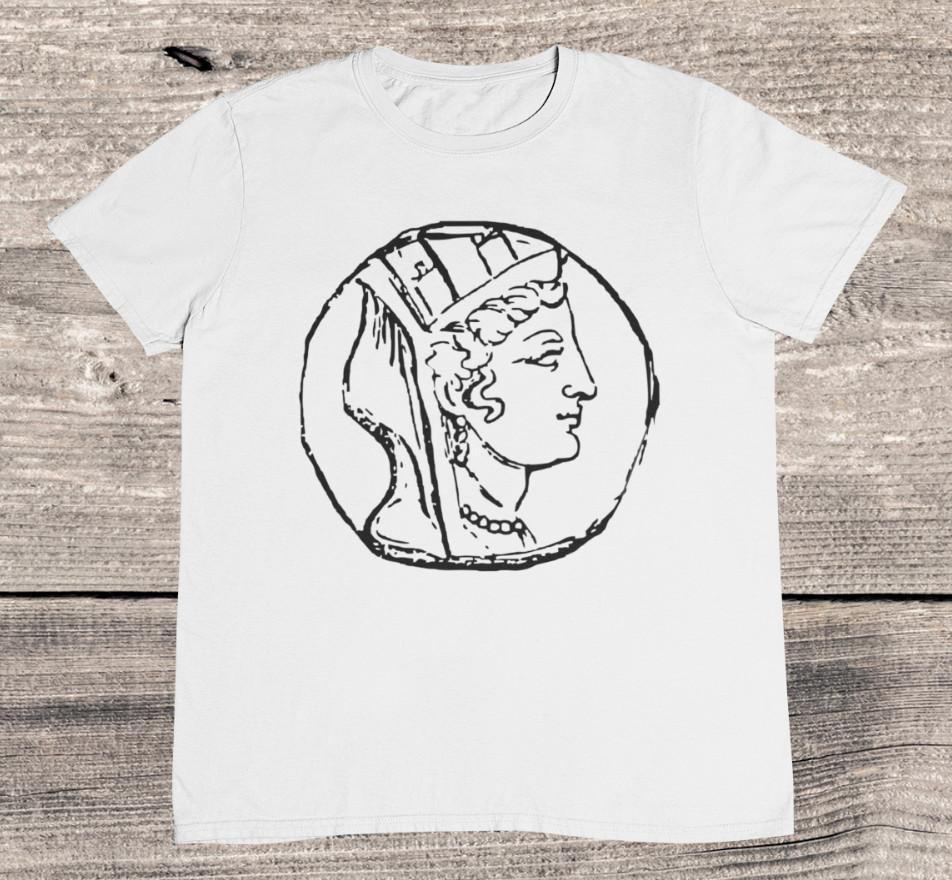 Vintage Queen Coin Ancient Coin T Shirt %100 Premium Cotton