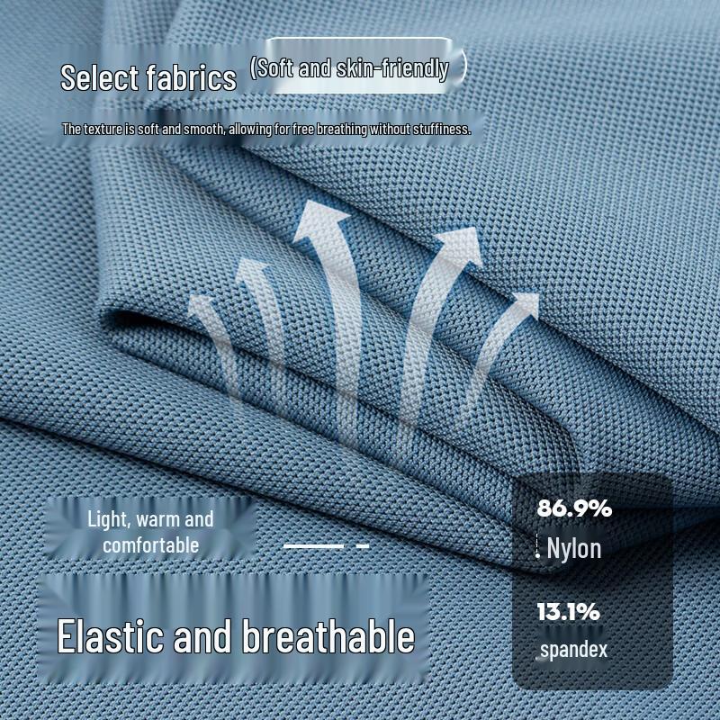 Shanshan Men's Ice-Feel Seamless Polo T-Shirt