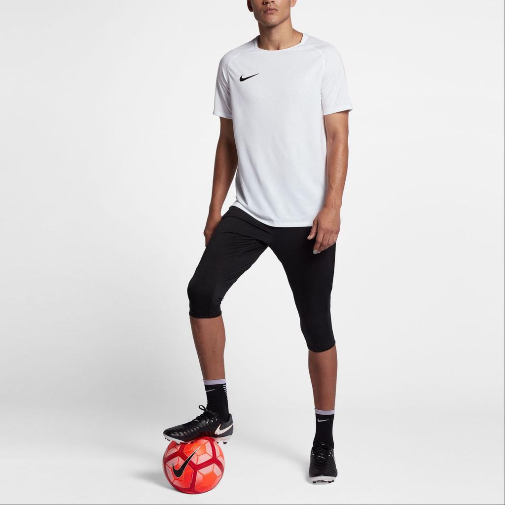 Nike Dry CR7 Squad Solid Color Round Neck Short Sleeve Casual T-Shirt Men Tops White 882992-100
