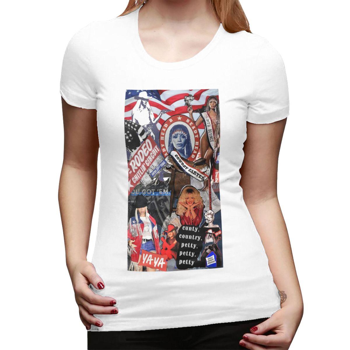 

Beyonce Cowboy Carter Tour TShirt for Women Crew Neck Streetwear T Shirts Womens Tees Short Summer Clothes Tops S