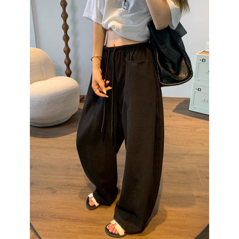 

2026 Spring/Summer Maternity Wide-Leg Linen Pants – Lightweight, Comfortable Fit for Pregnancy XL чёрный