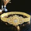 European-Middle Eastern Rhinestone Inlaid Metal Bridal Waist Belt