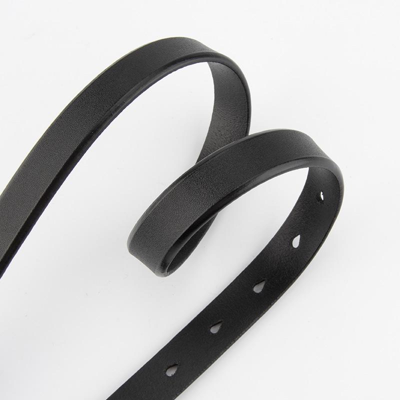 Square Pin Buckle Thin Belt for Female Students Versatile Jeans Simple Decoration High-end Cowhide Thin Belt for Women