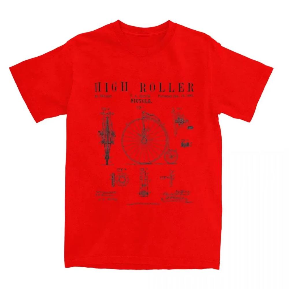 Vintage High Wheel Bicycle Drawing T Shirts Apparel for Men Women  Retro Bike Penny Farthing Tee Shirt Short Sleeve