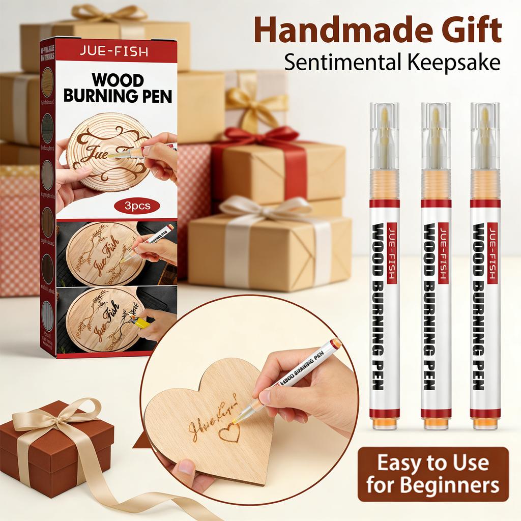 Wood Burning Pen Quickly Depict Beautiful Patterns Handmade Wood DIY Ink Evenly Distributed Safe Ingredient Wood Burning Pen Set