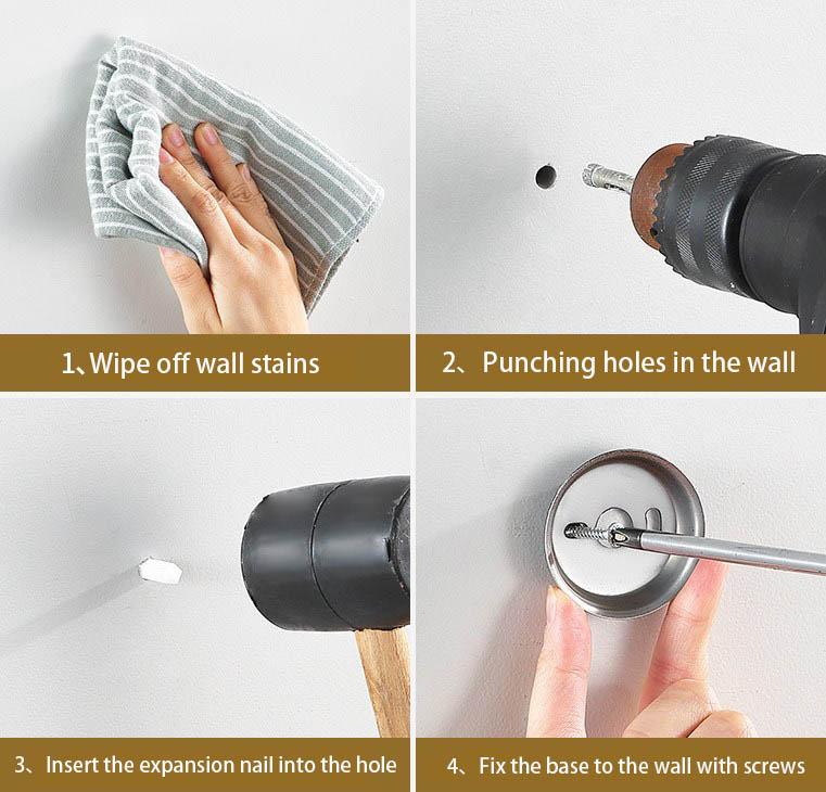 1 Piece Stainless Steel Towel Ring, Wall Mounted Rust Proof Circular Towel Holder Drilling Towel Rack Bar Suitable For Bathroom Lavatory