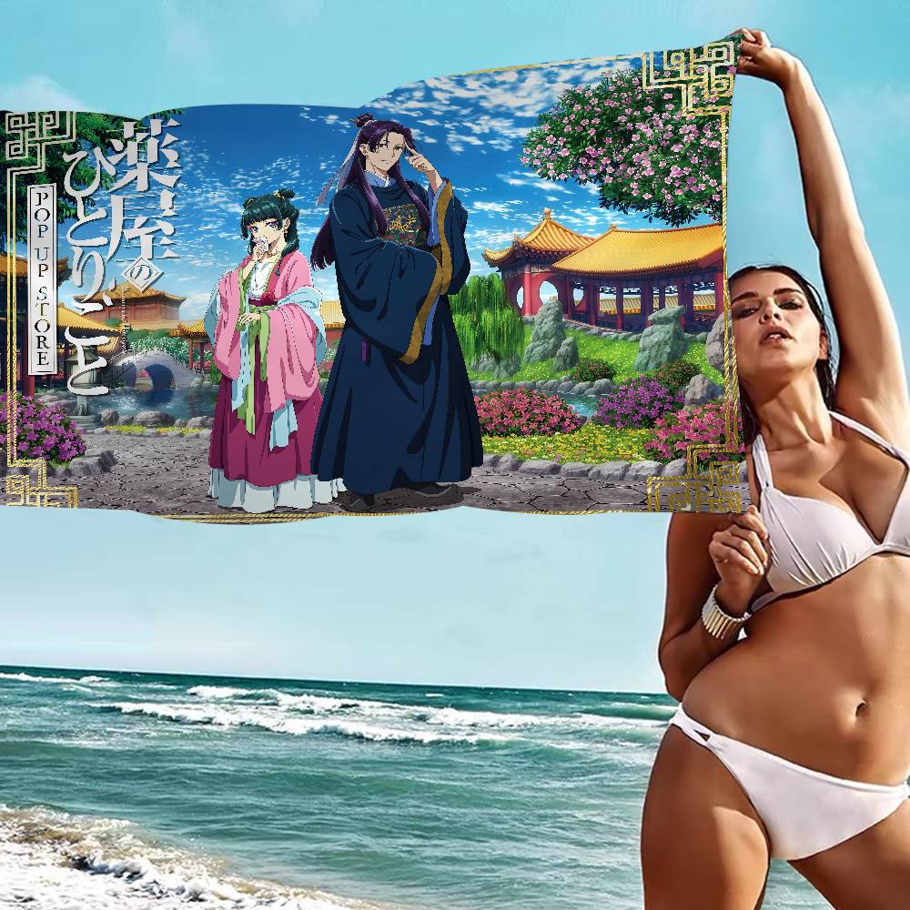 T-The Apothecary Diaries Microfiber Printed Beach Towel Mountain Climbing Yoga Beach Swimming Running Absorbent Soft Towel