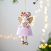 Cloth Christmas Angel Doll Drop Ornaments Angel Girl Plush Toy Pendant Hanging Pendant Christmas Girl Pendant Festival Decor