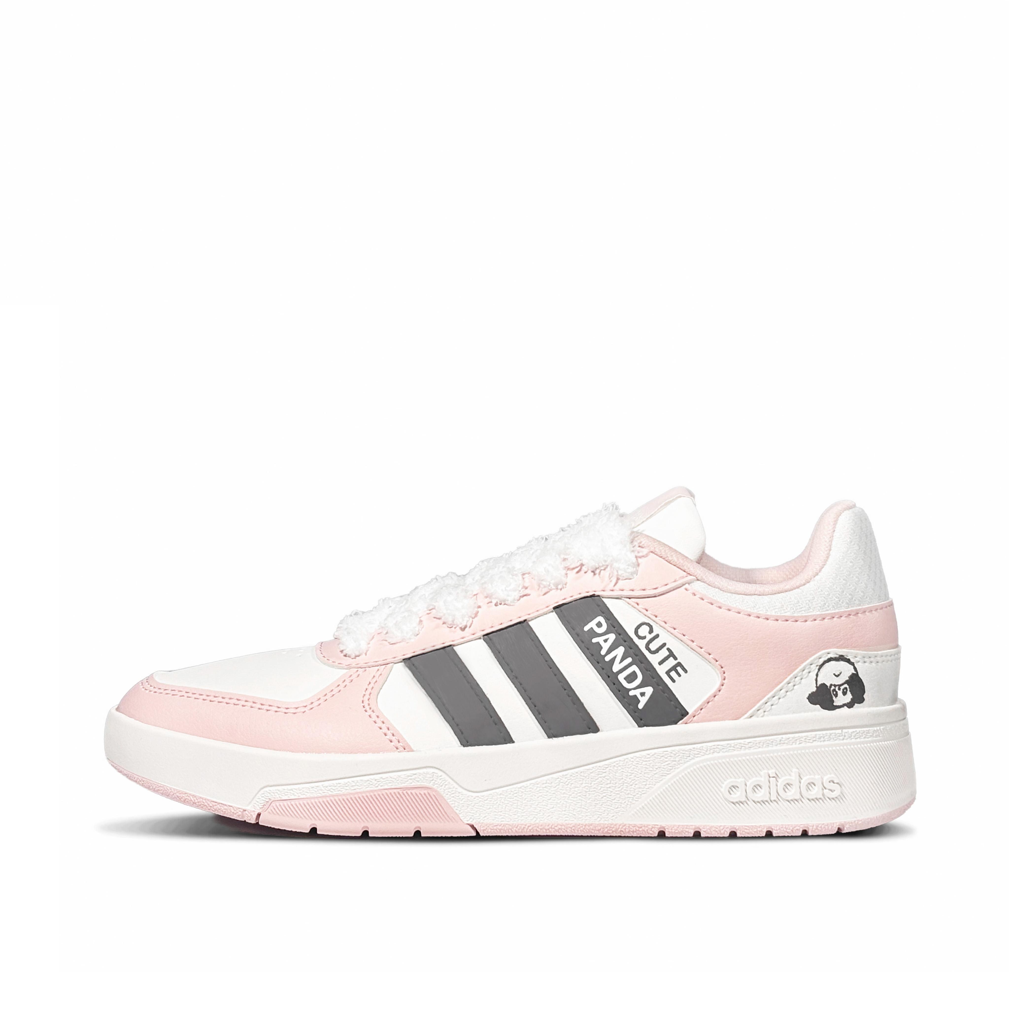 

Adidas COURTBEAT Cute Bear Cat Low top Skateboard Shoes Unisex Black Pink KI6785(Team-814) 38⅔