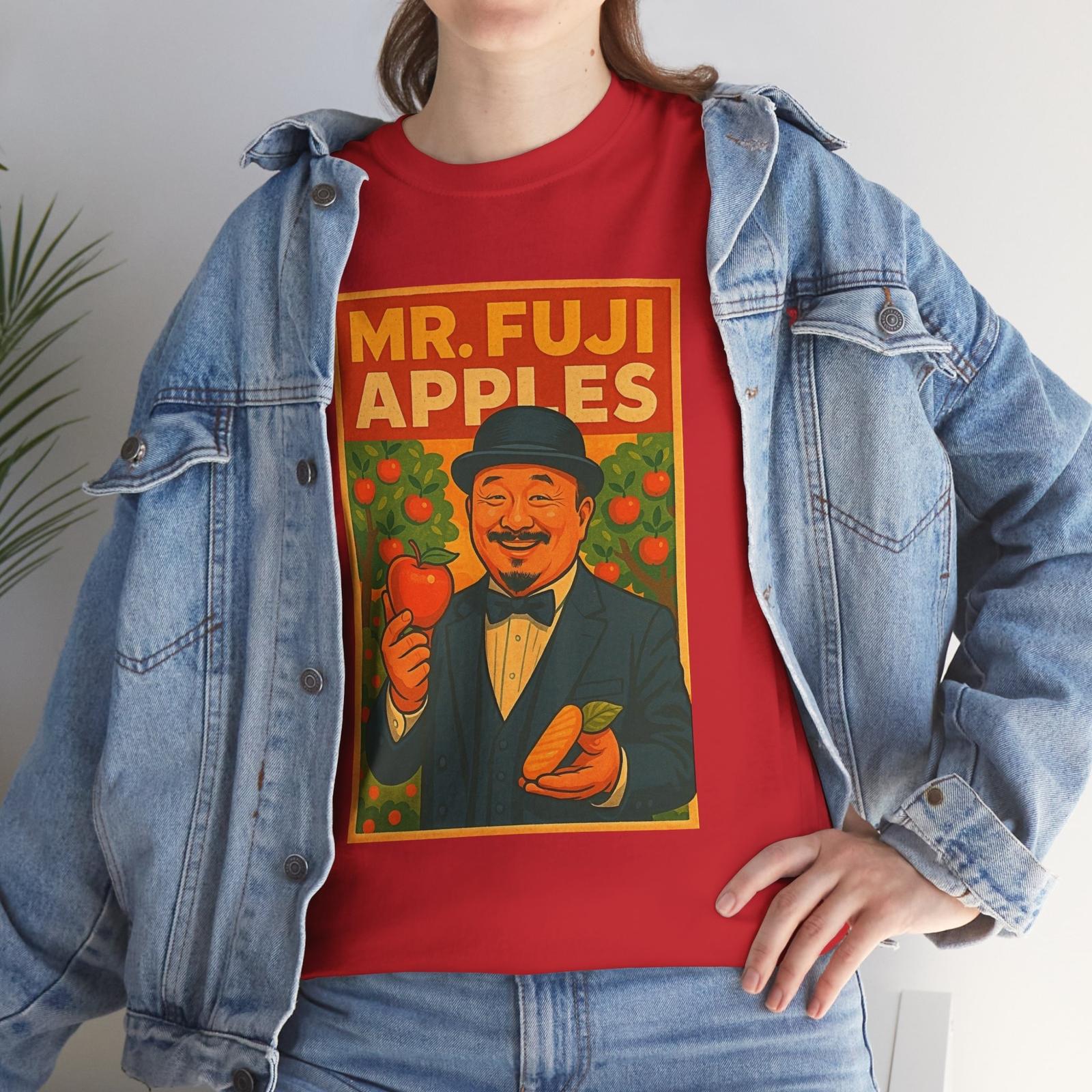 Унисекс Мистер. Футболка Fuji, Футболка в винтажном стиле WWF, Смешные футболки, Мистер. Футболка «Яблоки Фудзи» XL