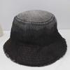 Nuovo Cappello a Secchiello in Denim Casual Unisex con Bordo Sfilacciato Cappelli da Sole in Cotone Lavato Vintage per Uomo Donna Streetwear Cappello Berretto