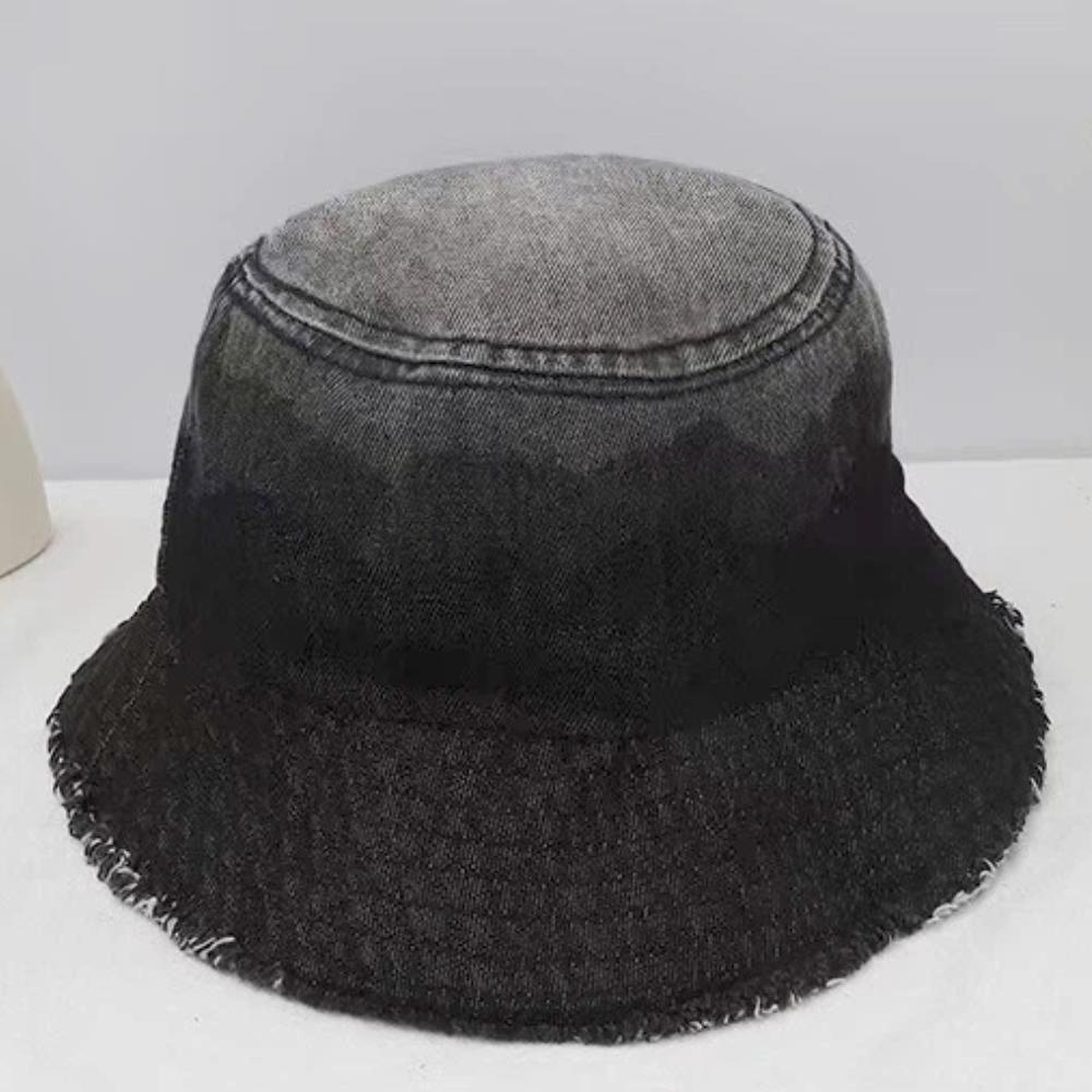 Nuovo Cappello a Secchiello in Denim Casual Unisex con Bordo Sfilacciato Cappelli da Sole in Cotone Lavato Vintage per Uomo Donna Streetwear Cappello Berretto