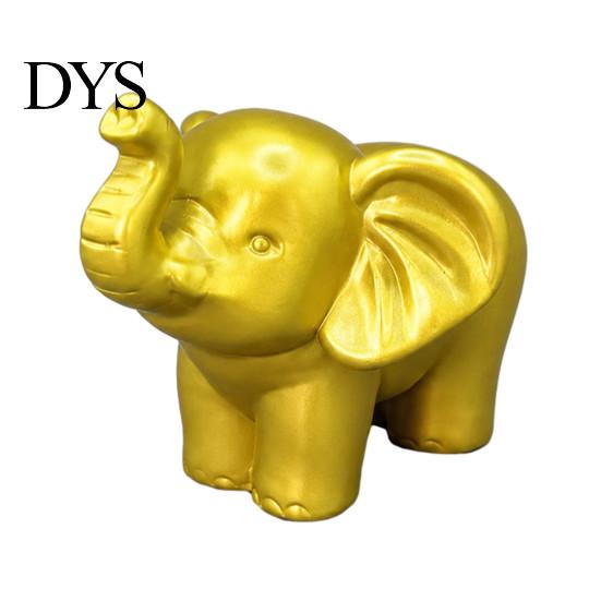 Decorative Desktop Accessories Mini Resin Elephant Figurine, Good Luck Statue Tabletop Decor, Compact Animal Figures for Study Small Ornament