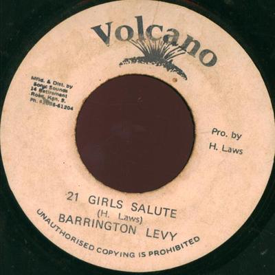 7inch Record BARRINGTON LEVY  21 Girls Salute NONE Volcano 1981 Jamaica Reggae Ska  Dub Used