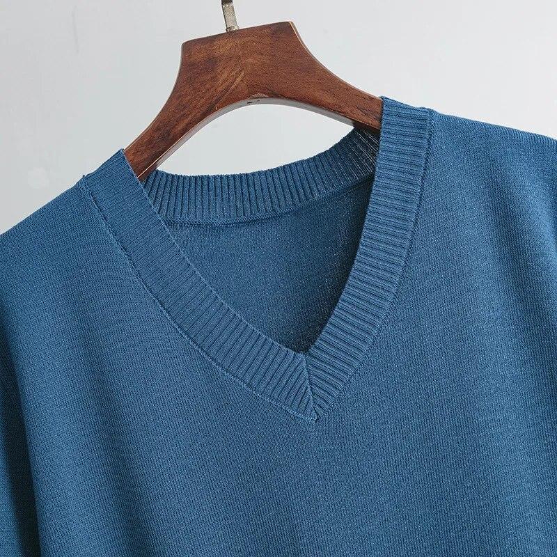 Basic V Neck Spring Summer Women T Shirt Set Fashion Knit Loose Casual Two Piece Short Sleeves Tracksuit Ladys Pant Suit