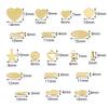 20pcs Stainless Steel Extend Tail Chain Charms Tag Gold Steel Color Multi-style Pendant for DIY Necklace Bracelet Jewelry Making