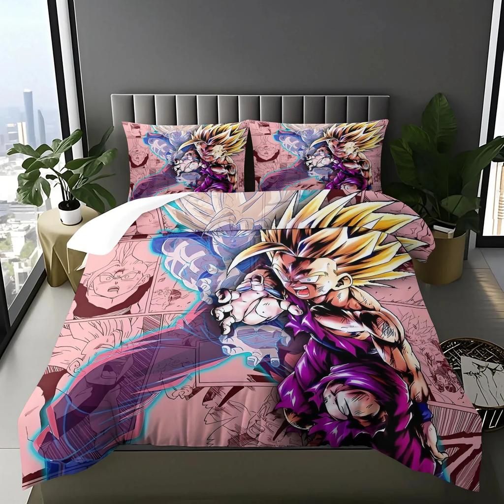 Hot Anime Bedding Sets D-Dragon-Ball Duvet Cover and Pillowcase 2/3pcs Perfect Decoration for Teenage Bedroom